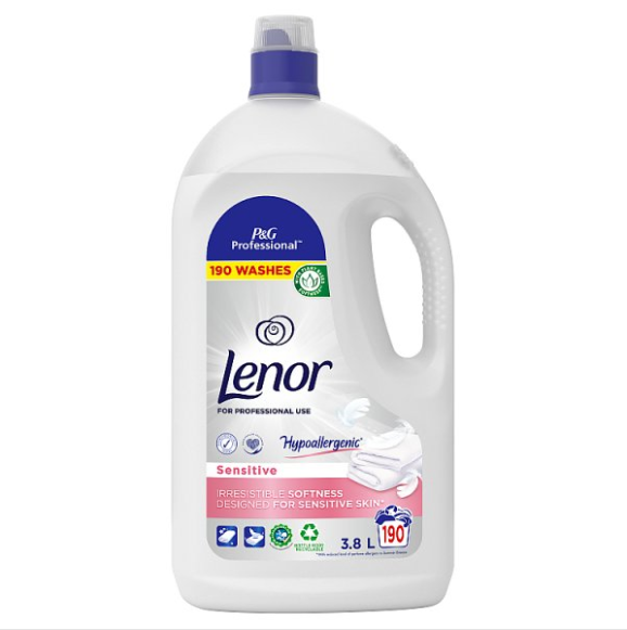 Lenor Professional Sensitive Fabric Softener 190 Washes - Case of 2 P&G Professional