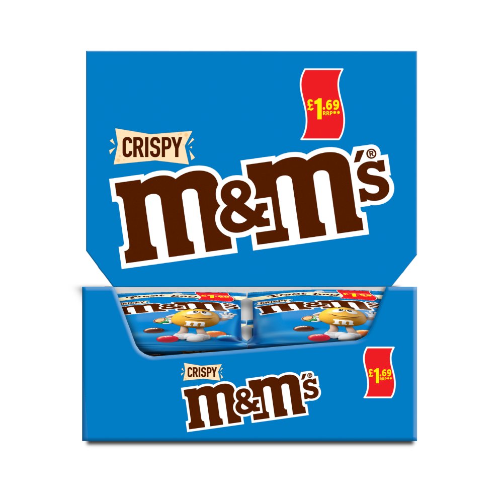 M&M'S Crispy Milk Chocolate Bag £1.69 PMP 77g × 16 × 1