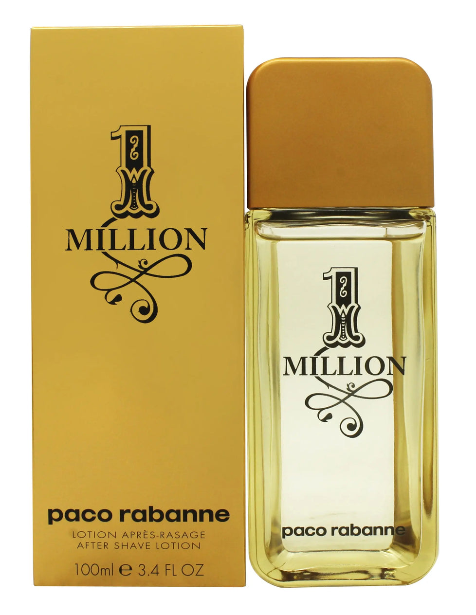 Paco Rabanne 1 Million Aftershave Splash 100ml Paco Rabanne