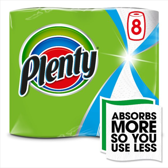 Plenty White Kitchen Roll 800 Sheets British Hypermarket-uk