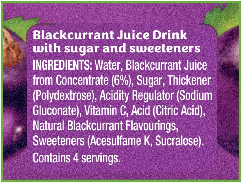 Ribena Blackcurrant Juice Drink 1L Carton [PM £1.39 ], Case of 12 (Save £2.10) Ribena