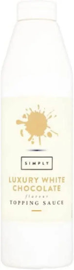 Simply Luxury White Chocolate Flavour Topping Sauce 1kg, Case of 6 Simply