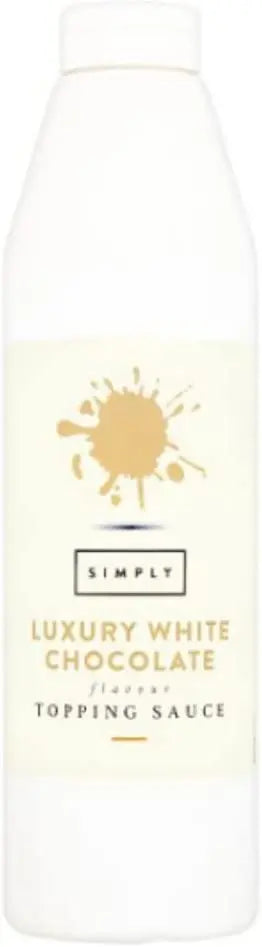 Simply Luxury White Chocolate Flavour Topping Sauce 1kg, Case of 6 Simply