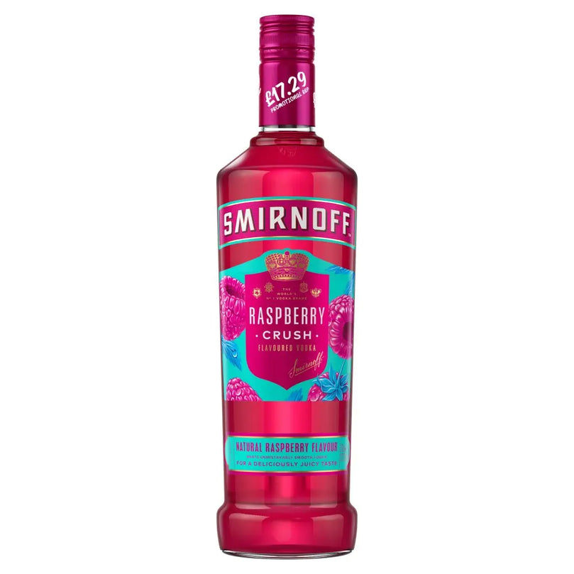 Smirnoff Raspberry Crush Flavoured Vodka 70cl PMP £17.29, Case of 6 Smirnoff