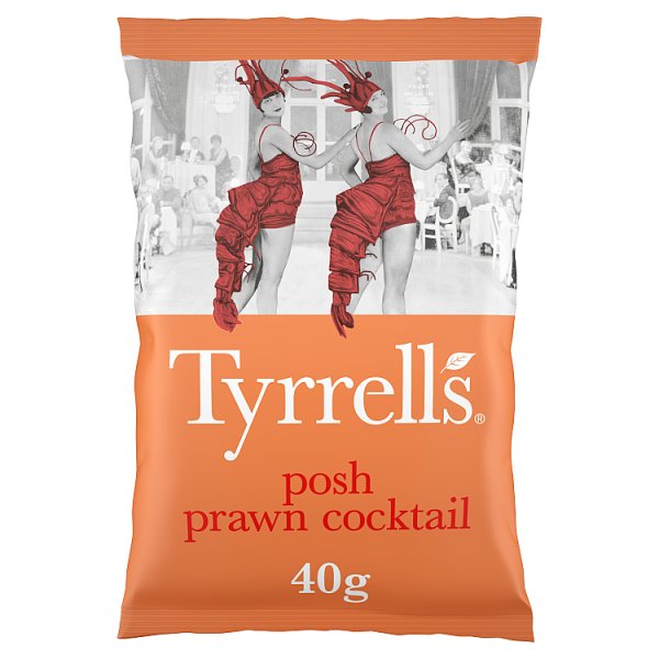 Tyrrells Posh Prawn Cocktail Crisps 40g x 24