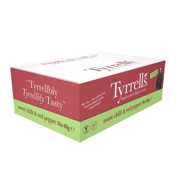 Tyrrells Sweet Chilli & Red Pepper Crisps 40g x 24