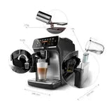 Philips 4300 Series Bean to Cup Coffee Machine, EP4346/70 Philips