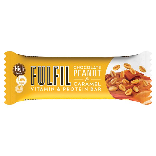 FULFIL Chocolate Peanut & Caramel Flavour Vitamin & Protein Bar 40g Case of 15