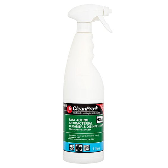 CleanPro+ Fast Acting Antibacterial Cleaner & Disinfectant H2FA 1 Litre Case of 6 CleanPro+