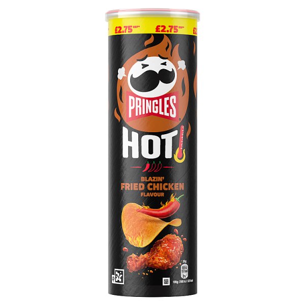 Pringles Hot Blazin' Fried Chicken sharing crisps 6x160g PMP £2.75 Case of 6