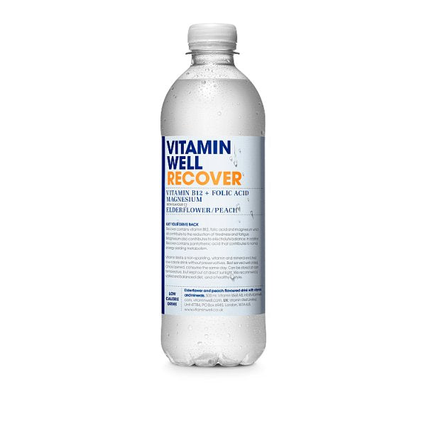 Vitamin Well Recover with Flavour of Elderflower / Peach 500ml x 12