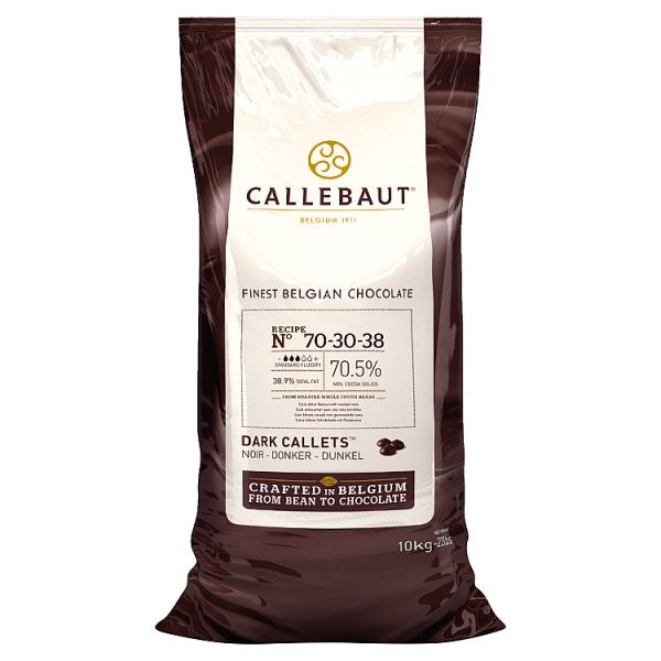 Callebaut Finest Belgian Chocolate Dark Callets 10kg  bbf - 03/09/2026