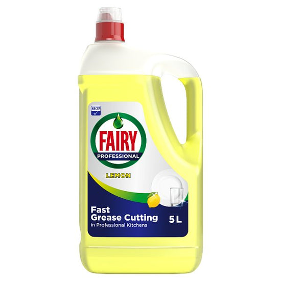 Fairy Professional Washing Up Liquid, Fresh Lemon Scent 5L Case of 1 Fairy