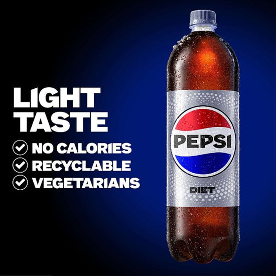 Diet Pepsi Cola Bottle PMP 2L [PM £2.29 ], Case of 6 - British Hypermarket-uk