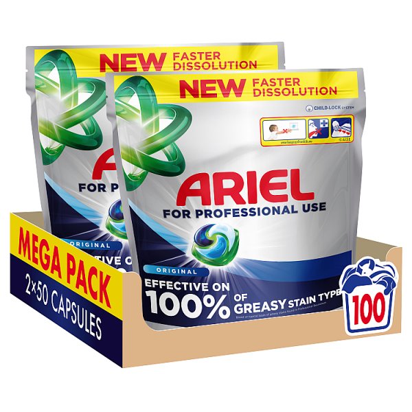 Ariel Professional All-in-1 Pods Washing Detergent Capsules Original 100 washes