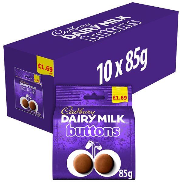 Cadbury Dairy Milk Buttons Chocolate Bag £1.69PMP 85 g (Case of 10)