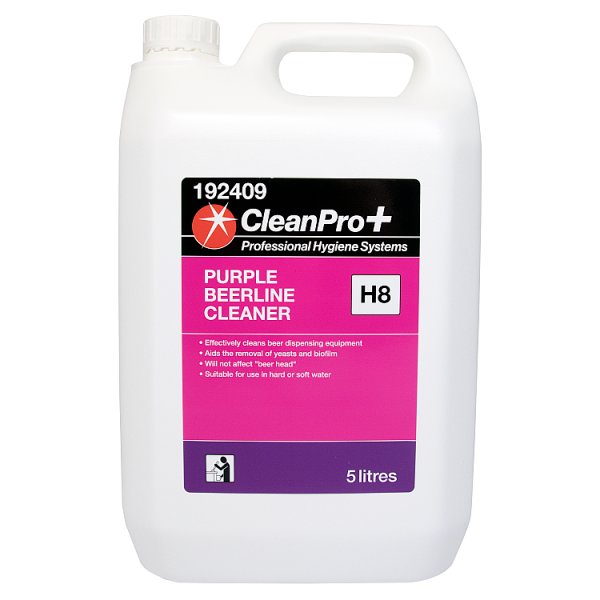 CleanPro+ Purple Beerline Cleaner H8 5 Litres Case of 1 Clean Pro+
