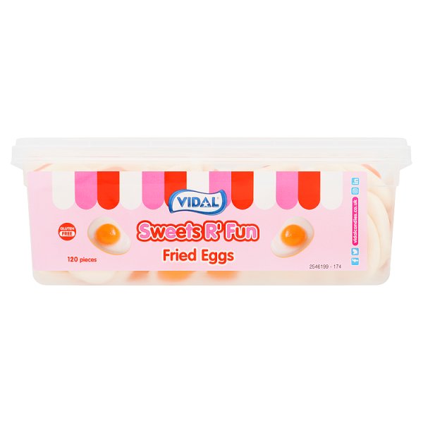 Vidal Sweets R' Fun Fried Eggs 120 Pieces 720g Case of 6