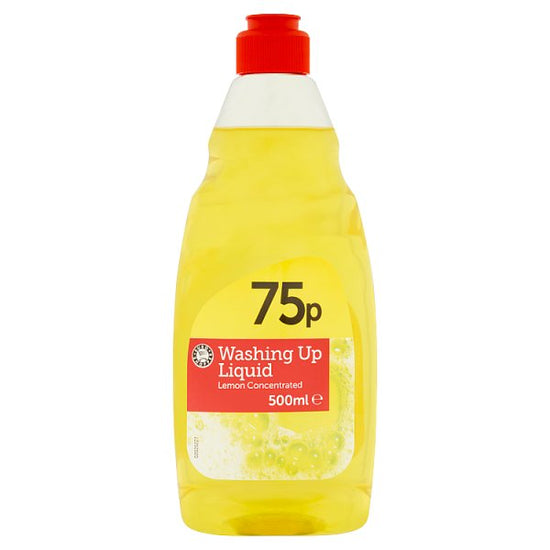 Euro Shopper Lemon Concentrated Washing Up Liquid 500ml Case of 8 Euro