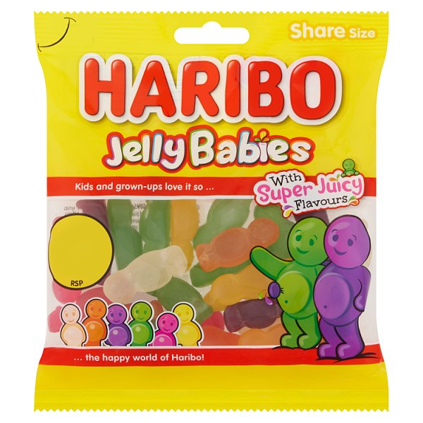 HARIBO Jelly Babies Sweets Sharing Bag 140g Case of 12
