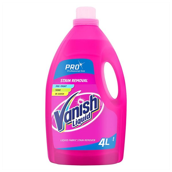 Vanish Professional Range Liquid Fabric Stain Remover 4L Vanish