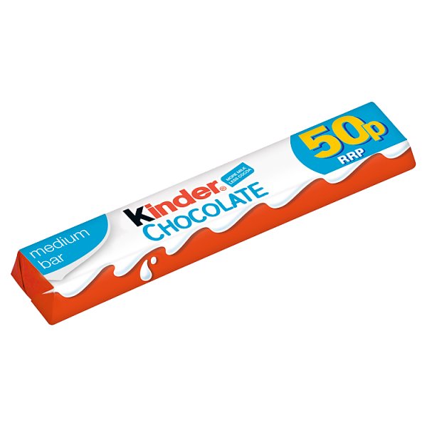 Kinder Medium Bar Chocolate 21g PMP Case of 288