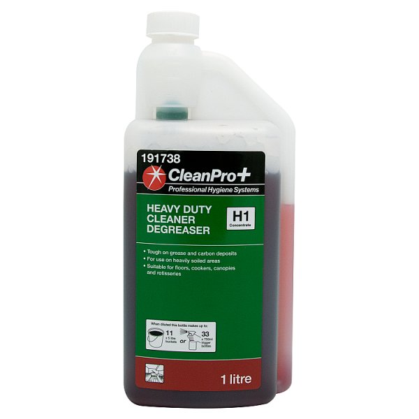 CleanPro+ Heavy Duty Cleaner Degreaser H1 Concentrate 1 Litre Case of 12 Clean Pro+