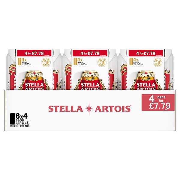 Stella Artois Premium Lager Beer 568ml Case of 6