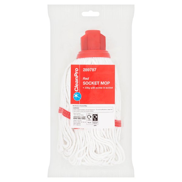 CleanPro Red Socket Mop Case of 13 CleanPro