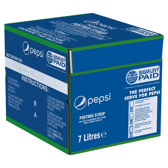 Pepsi Cola Postmix Syrup Bag-in-Box 7L Case of 1 Pepsi Cola