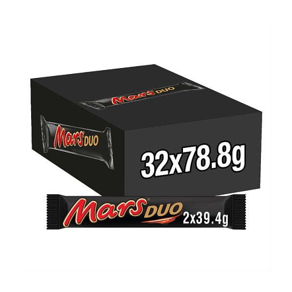 Mars, Caramel, Nougat & Milk Chocolate Snack Bar Duo 78.8g Case of 32