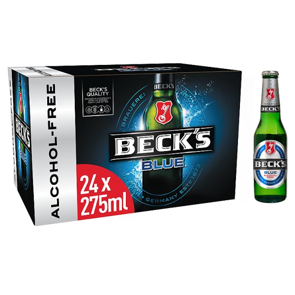 Beck's Blue Alcohol Free Beer Bottles 24 x 275ml Case of 24