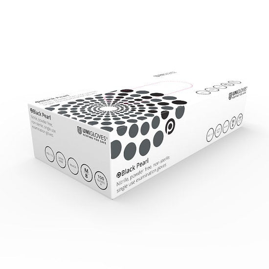 Black Pearl Nitrile Powder Free Gloves, unit (Medium) Case of 10 Black Pearl