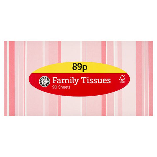 Euro Shopper Family Tissues 90 Sheets Euro