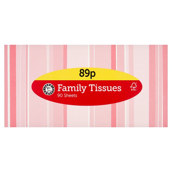 Euro Shopper Family Tissues 90 Sheets Euro