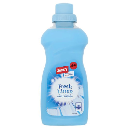 Jack's Fresh Linen Concentrated Fabric Conditioner 30 Washes 750ml Case of 8 British Hypermarket-uk