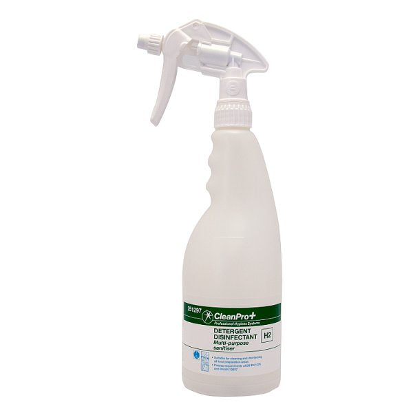 CleanPro+ Detergent Disinfectant Multi-Purpose Sanitiser H2 (Empty Bottle) Case of 10 CleanPro+