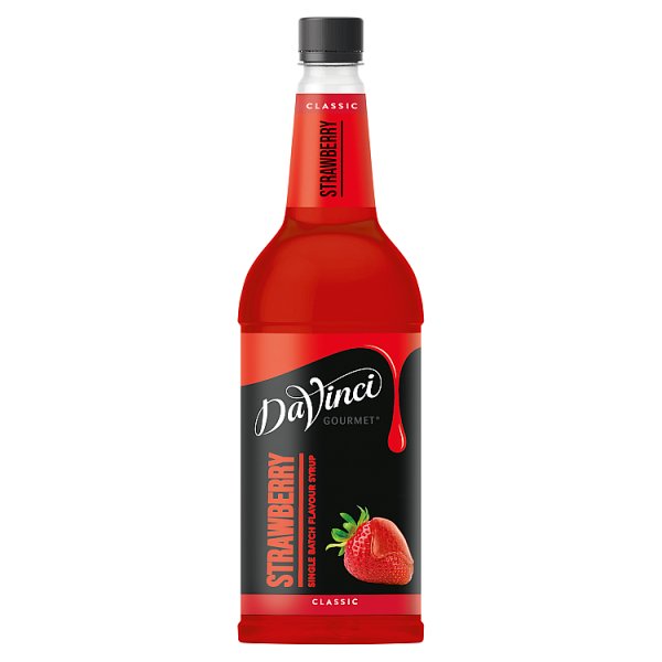 DaVinci Gourmet Classic Strawberry Single Batch Flavour Syrup 1L Case of 1 DaVinci
