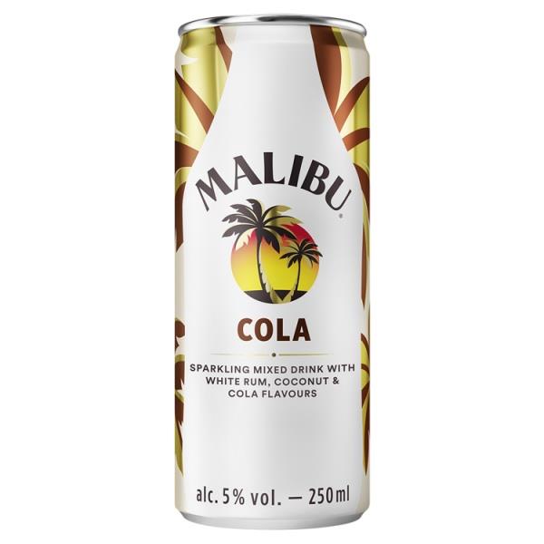 Malibu Coconut Rum & Cola Mixed Drink 12 x 250ml Case of 1