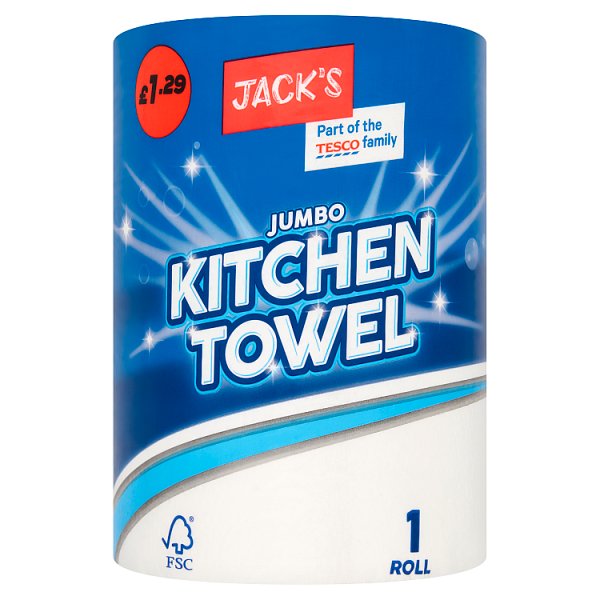 Jack's Jumbo Kitchen Towel 1 Roll Case of 6 Jack's