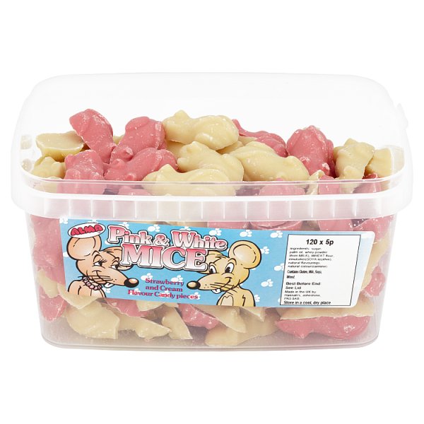 Alma Pink & White Mice 120 Pieces Case of 1