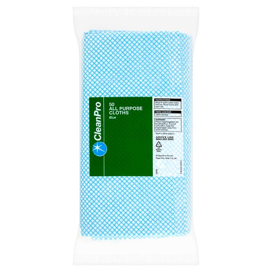 CleanPro 50 All Purpose Cloths Blue 60cm x 30cm Case of 15 CleanPro