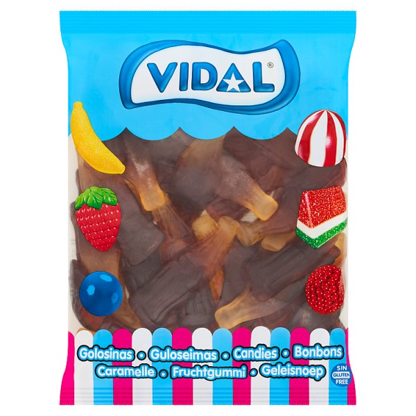 Vidal Giant Cola Bottles Candies 1kg Case of 6