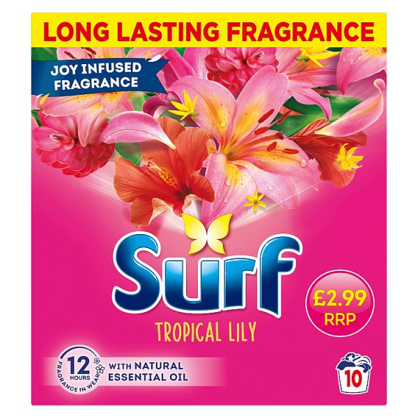 Surf Washing Powder Tropical Lily 10 washes 500 g Case of 7 Surf