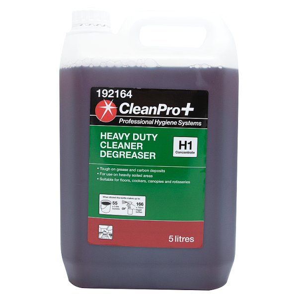 CleanPro+ Heavy Duty Cleaner Degreaser H1 Concentrate 5 Litres Case of 2 British Hypermarket-uk