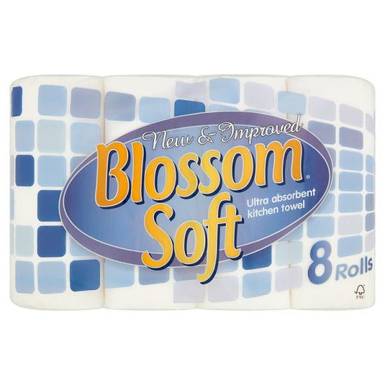 Blossom Soft Kitchen Towel Case of 8 Rolls Blossom Soft