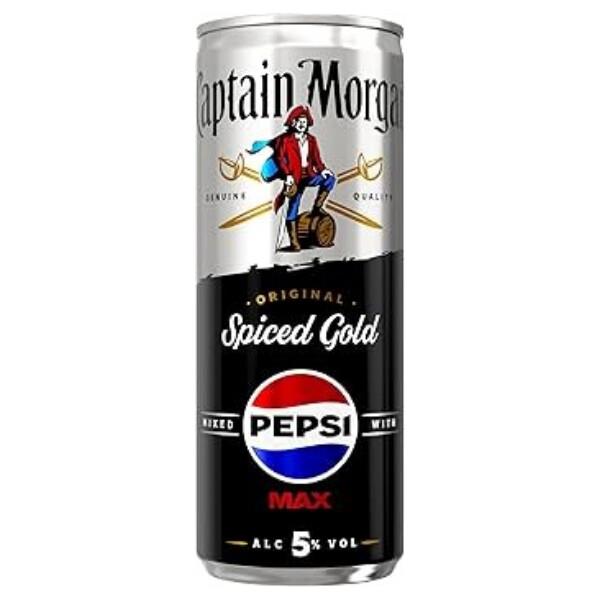 Captain Morgan spiced And Pepsi Max 250ml Can Case of 12