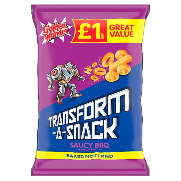 Golden Wonder Transform-A-Snack Saucy BBQ Flavour Snacks 56g  Case of 18