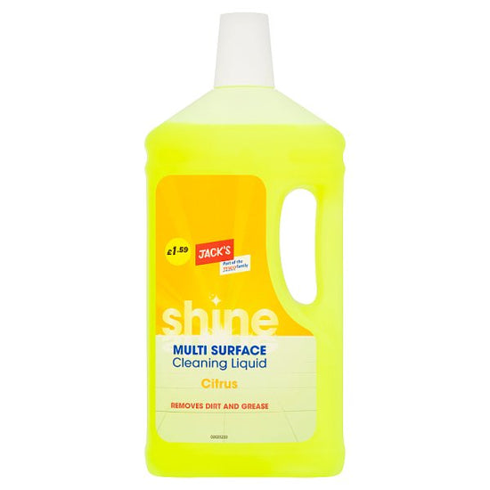 Jack's Shine Citrus Multi Surface Cleaning Liquid 1 Litre Case of 8 Jack's