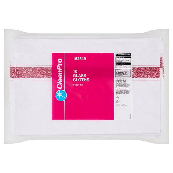 CleanPro 10 Glass Cloths Case of 15 CleanPro